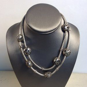 Chico's VTG Silvertone Heavy Snake Bali Neck #195
